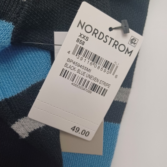 NWT BP. Nordstrom Women's Mock Neck Sweater 1/4 Zip Striped Y2K - Picture 9 of 11